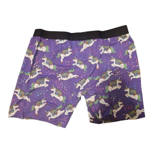 MeUndies NWOT Purple Micromodal Flying Unicorn & Stars Boxer Briefs - Size XL - Picture 2 of 5